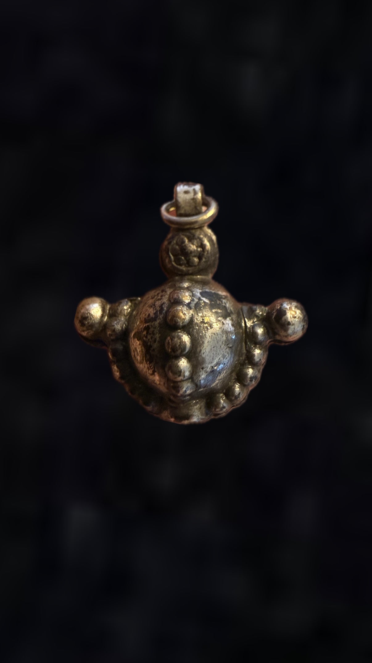 Victorian silver puffy charm